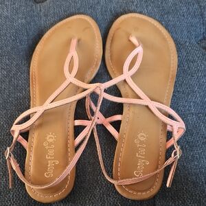 Sunny Feet Women's Pink Strappy Sandals